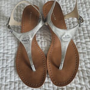 Coach‎ Silver Women's Sandals